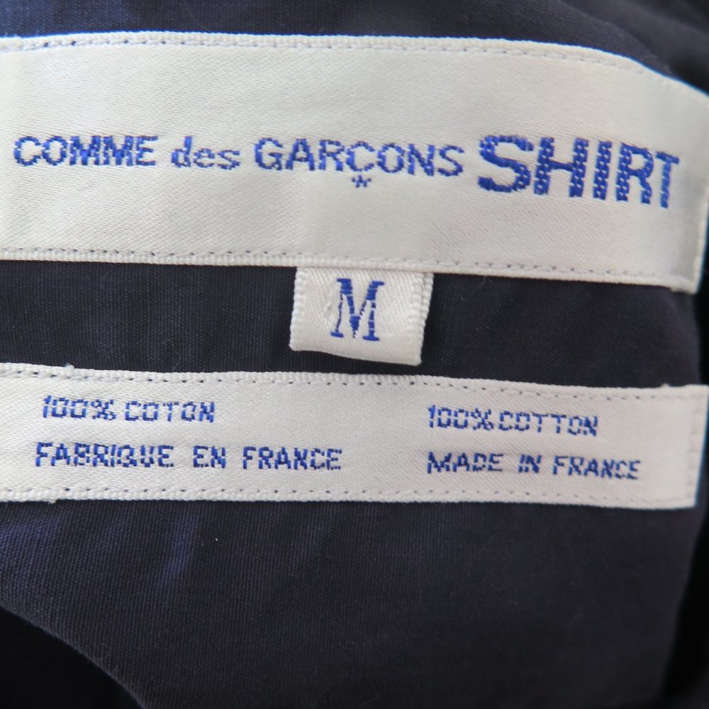 COMME des GARCONS Woman's Blue Cotton Shirt/Blouse Size Medium  Made in France - Picture 6 of 6